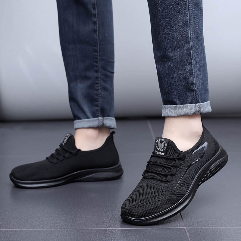 ⏰LAST DAY - 50% OFF🛒Men's Hands Free Slip On Oxford Shoes – Ultra Comfortable knitted fabric shoes, Lightweight Casual Walking Sneakers, Comfortable Dress Shoes, Mesh Urban Shoes for Business & Daily Wear