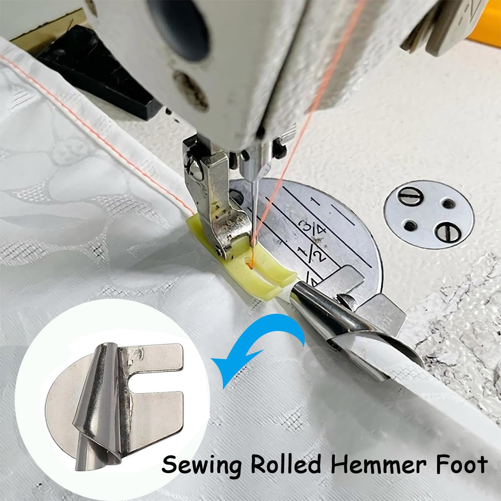 (🔥PROMOTION - SAVE 50% OFF)Precision Edge Stitcher-Rolled Hemmer Foot