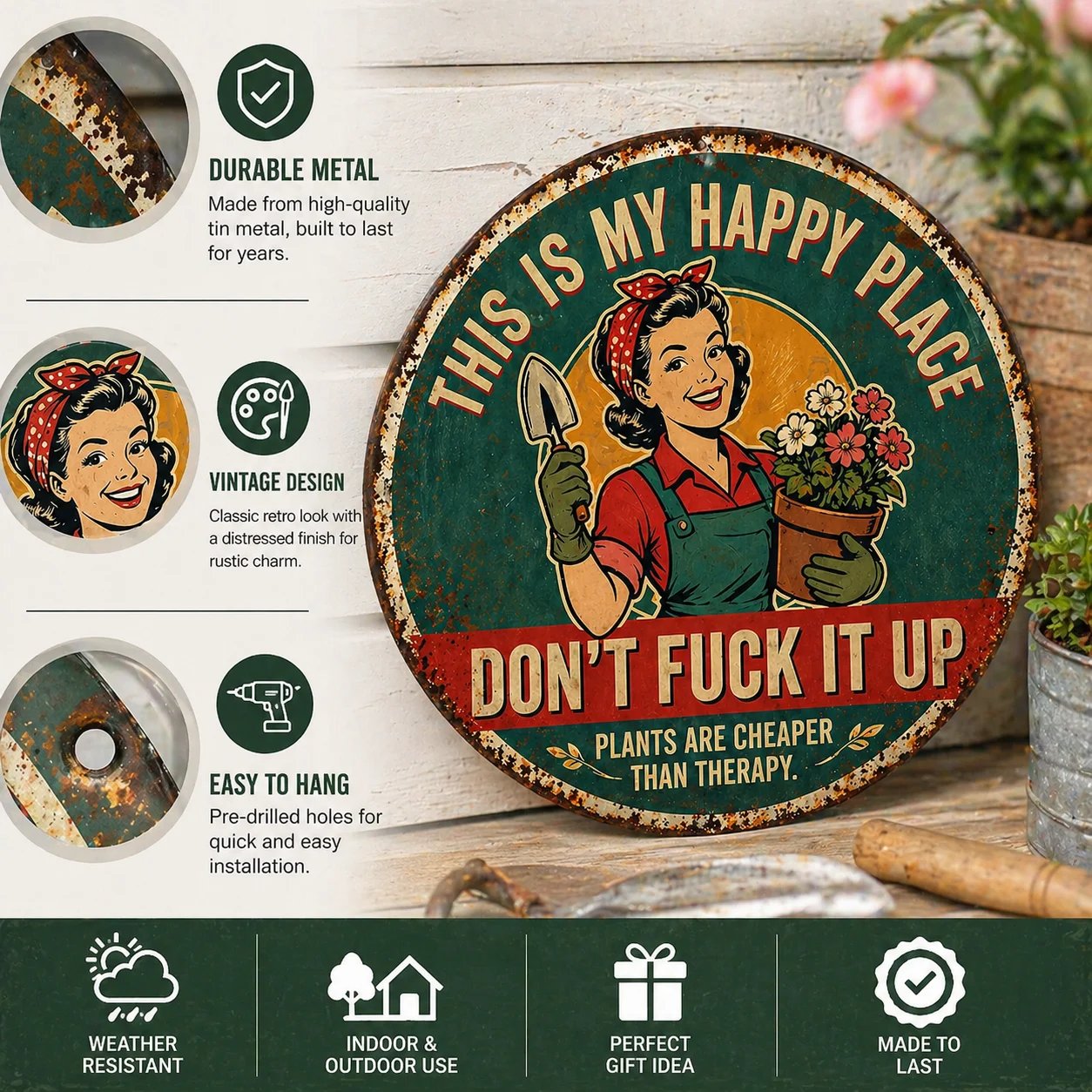 “This Is My Happy Place” Door Sign