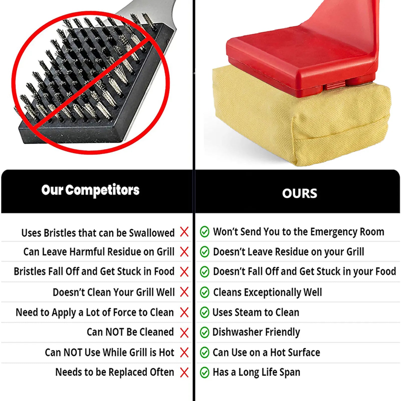 👍Last Day Promotion 50% OFF💥Barbecue Grill Cleaning Brush