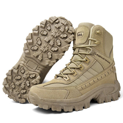 Men's Combat Boots Orthopedic Support Hiking Boots Waterproof Anti-Puncture Work Boots