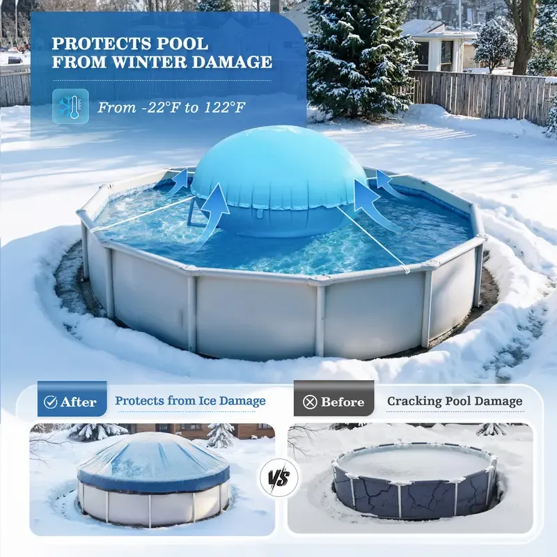 Pool pillow cushioning illustration
