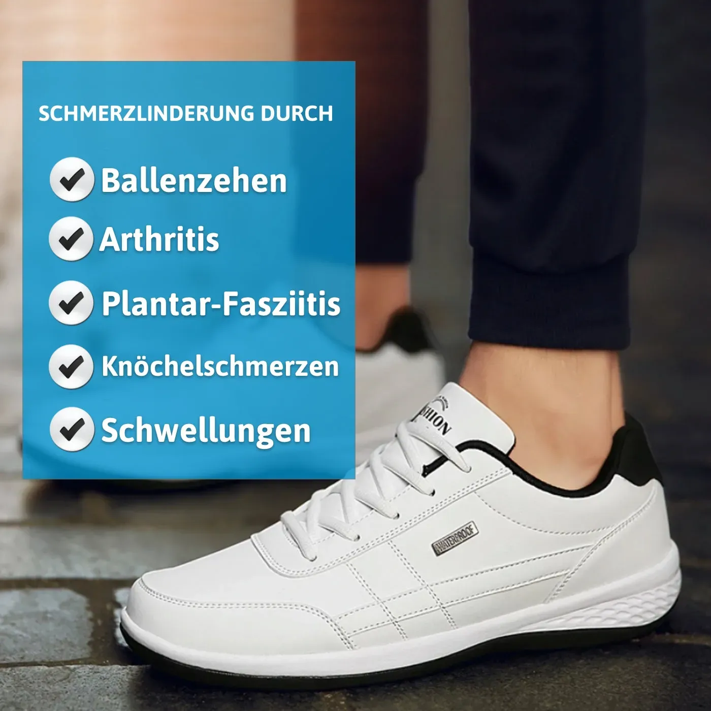 🔥SISTA DAG 60% RABATT🔥Ortopediska Vattentäta Och Ergonomiska Smärtlindrande Skor För Män