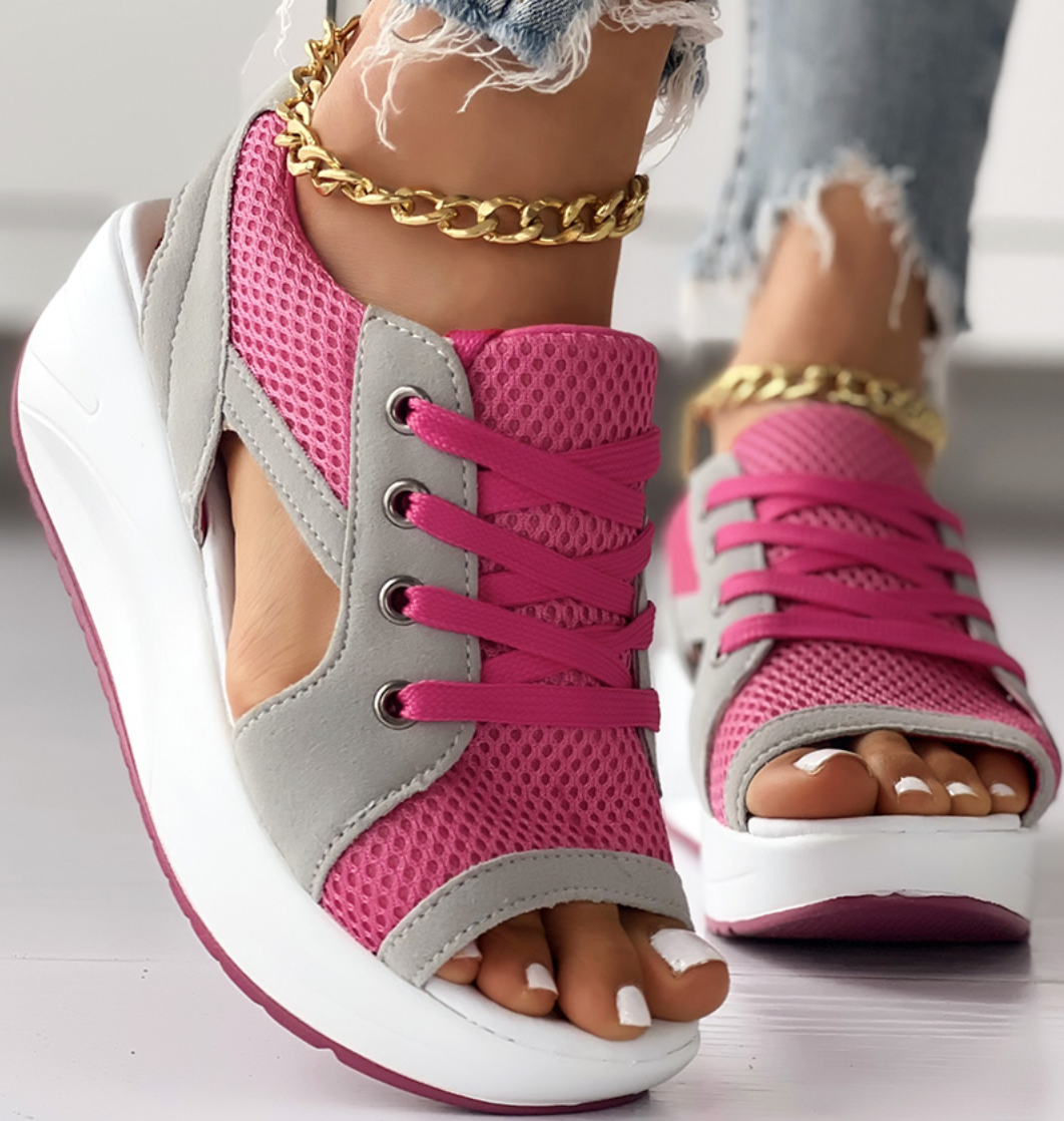 Öppna ortopediska skor med skosnören