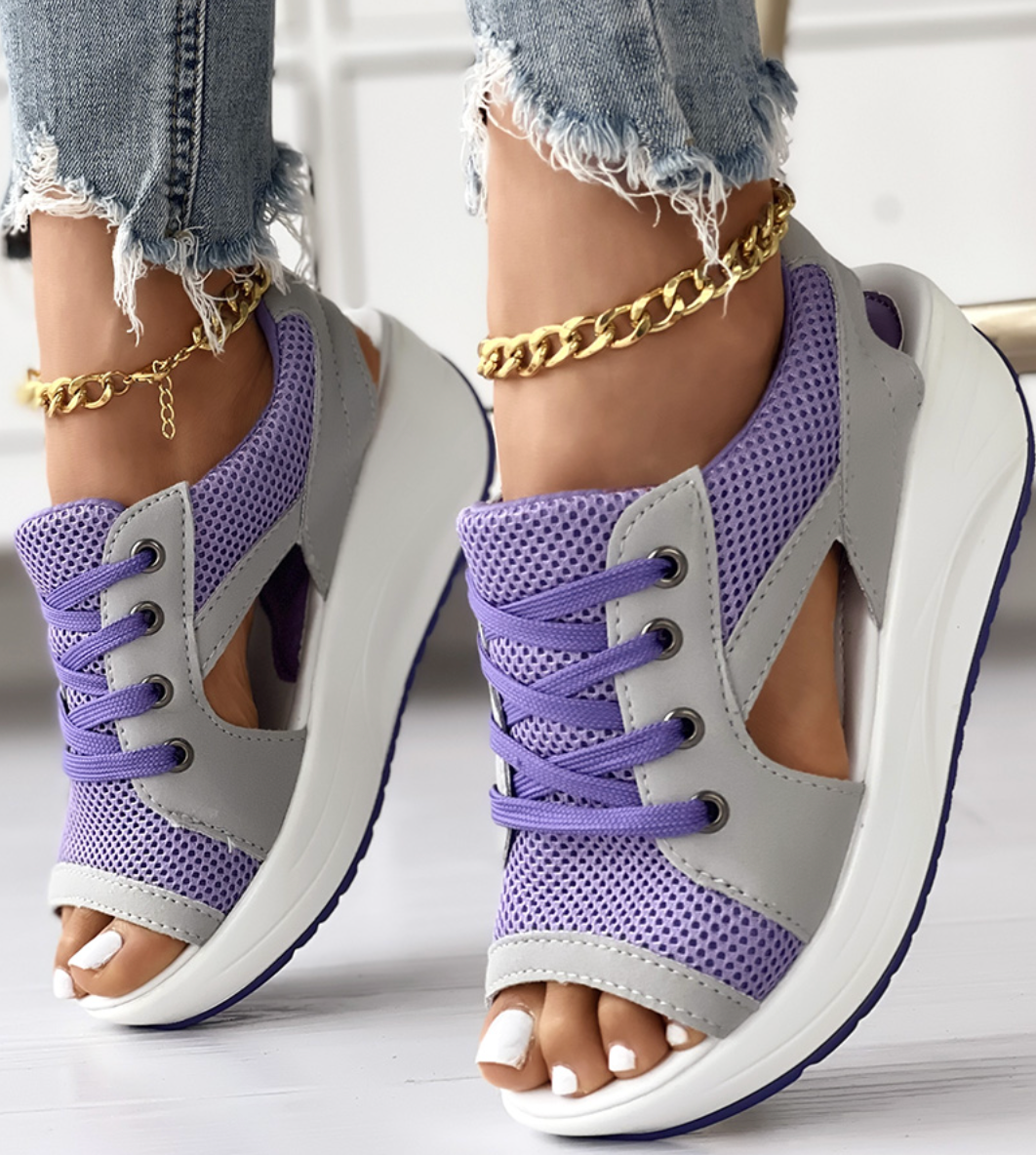 Öppna ortopediska skor med skosnören