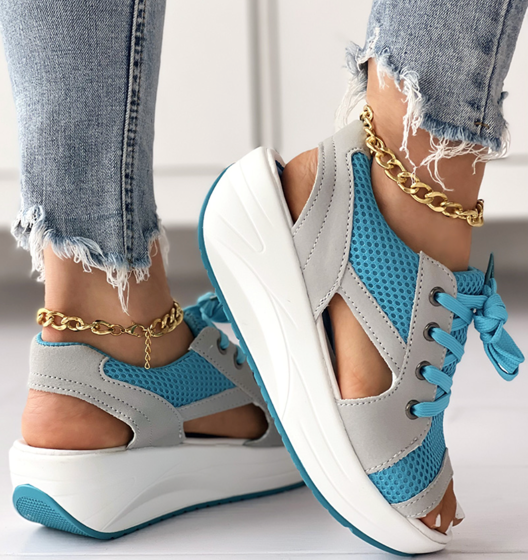 Öppna ortopediska skor med skosnören