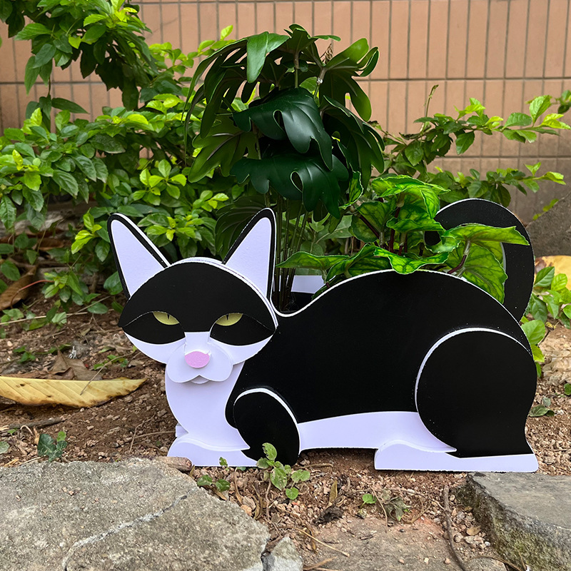 Fun Plant Storage Container, Cat Planter Flower Cactus Office Home Decor