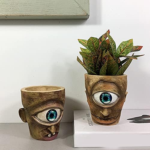 Personalized Cyclops Planter, Multipurpose Hand Painted Resin Ornament
