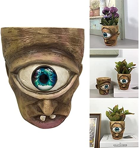 Personalized Cyclops Planter, Multipurpose Hand Painted Resin Ornament