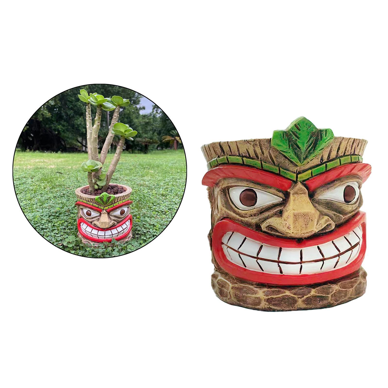 Interesting Novelty Resin Flower Pot With Holes And Face