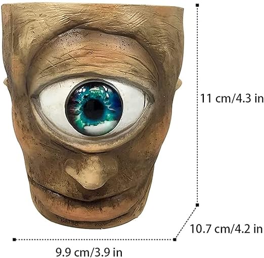 Personalized Cyclops Planter, Multipurpose Hand Painted Resin Ornament