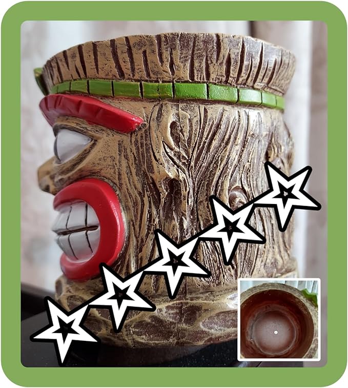 Interesting Novelty Resin Flower Pot With Holes And Face