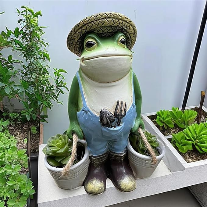 🔥 Discount 49% OFF 😍 Outdoor Resin Frog Flower Pot