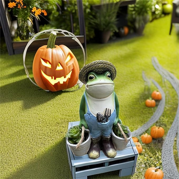 🔥 Discount 49% OFF 😍 Outdoor Resin Frog Flower Pot