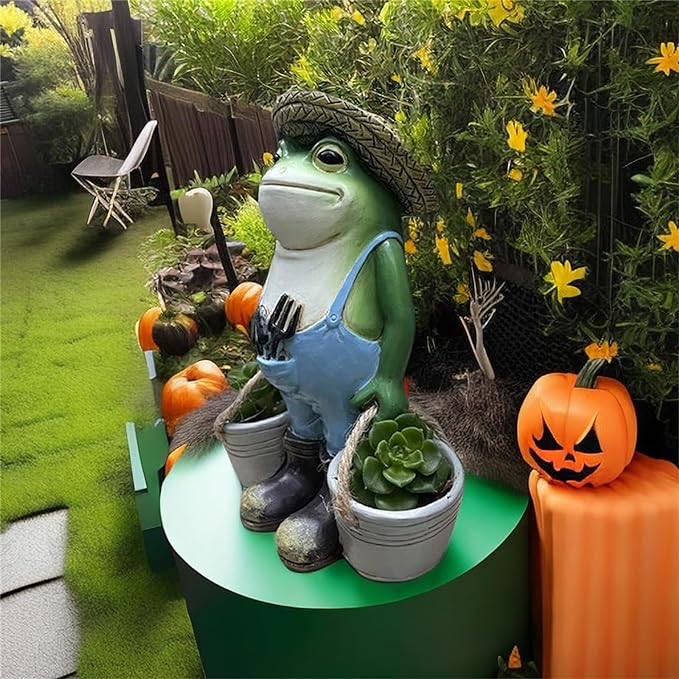 🔥 Discount 49% OFF 😍 Outdoor Resin Frog Flower Pot