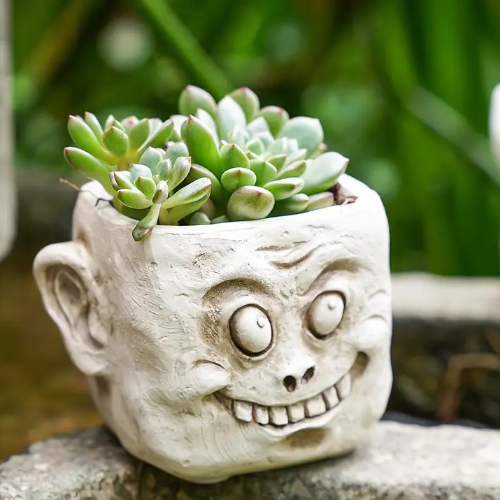 Creative Funny Head Ugly Desktop Potted Flower Pot Ornament