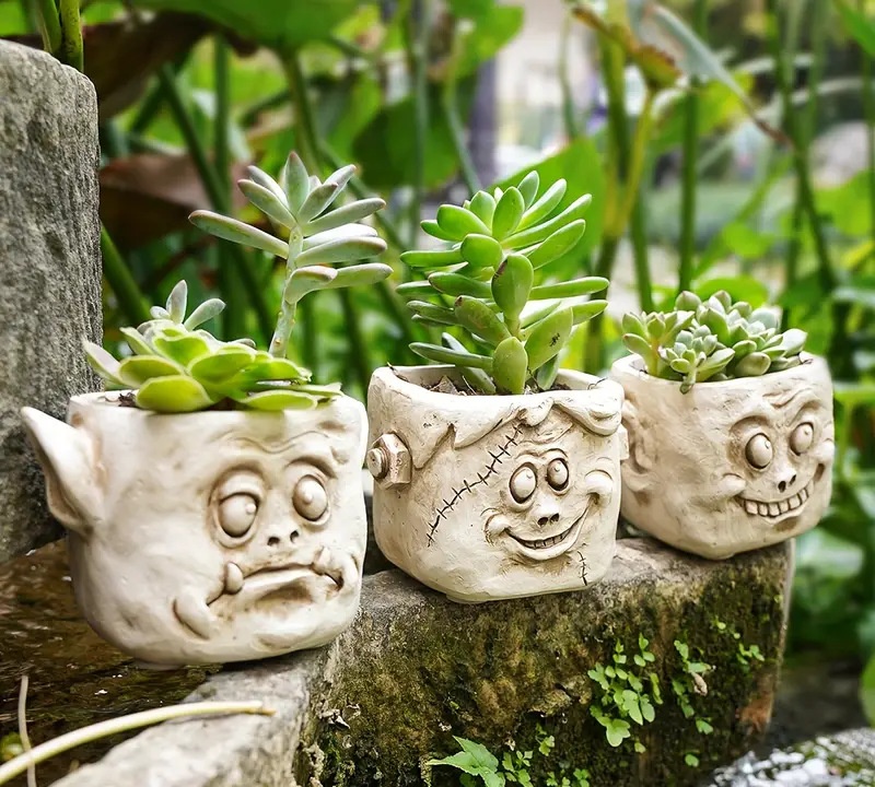 Creative Funny Head Ugly Desktop Potted Flower Pot Ornament