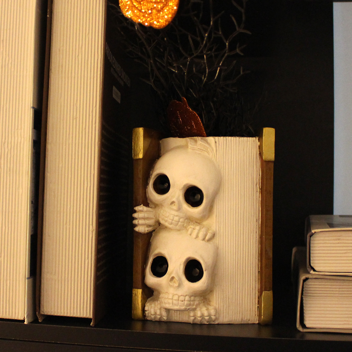 Skull book resin succulent flower pot green plant flower pot personalized creative ghost head flower pot