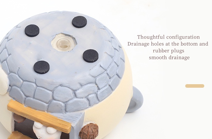 Creative cartoon cute pet succulent small flowerpot office balcony decoration resin flowerpot