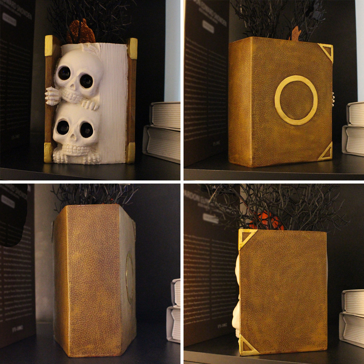 Skull book resin succulent flower pot green plant flower pot personalized creative ghost head flower pot