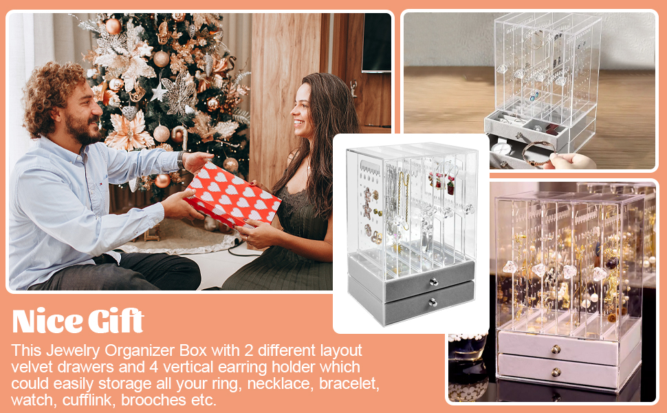 Acrylic Jewellery Organiser Storage Box
