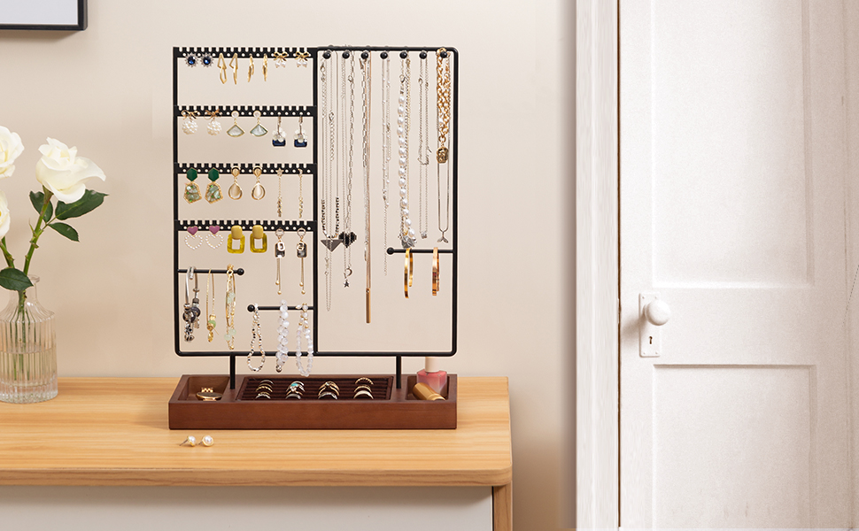 Large Capacity ProCase Jewelry Stand with Earring Holder