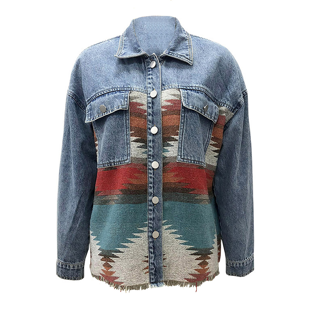 Necydress Jamie Denim Patchwork Jacket