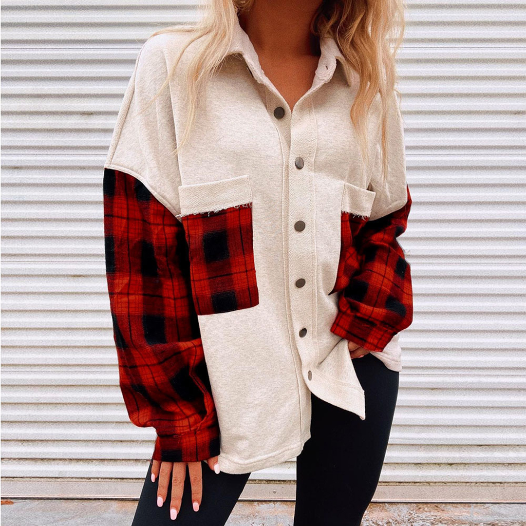 Necydress Regina Plaid Patchwork Shacket