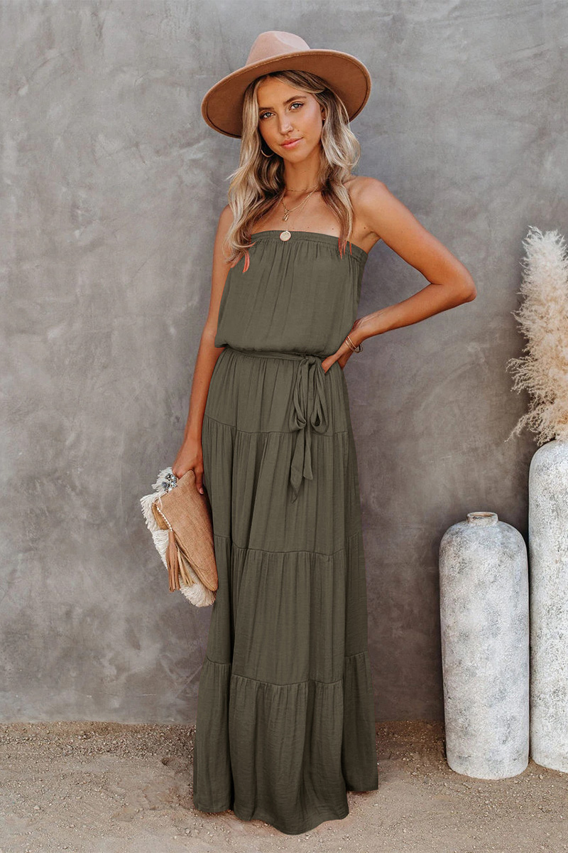 Necydress Lily Sexy Bustier Lacing Splicing Backless Dress