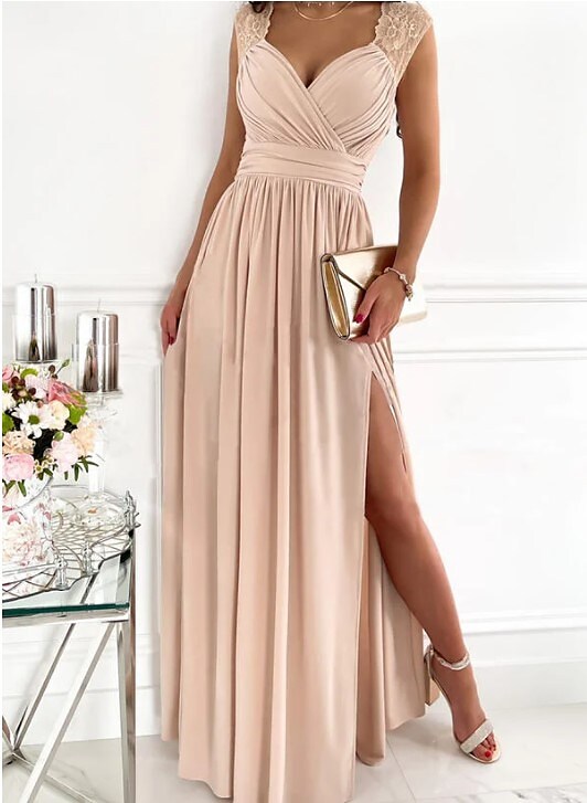 Necydress Solid Color Sleeveless A-line Dress
