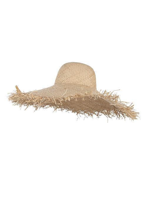 Necydress Tanya Ripped Hem Wide Brim Hat