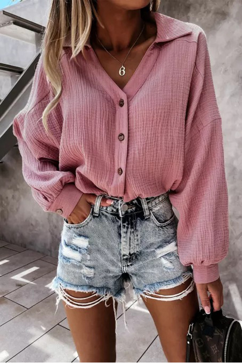 Necydress Perfect Decision V-neck Lantern Sleeve Shirt