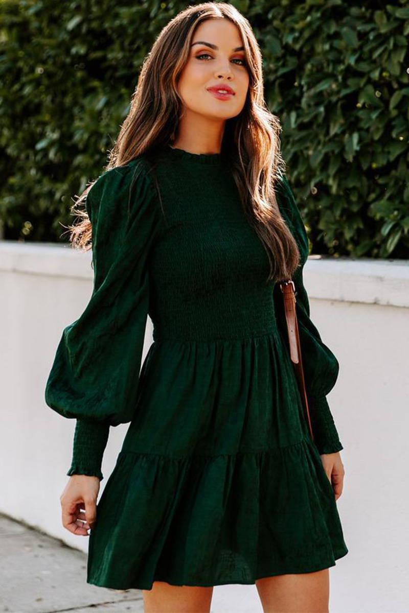 Necydress Jessica Perfectly Yours Long Sleeve Smocked Dress