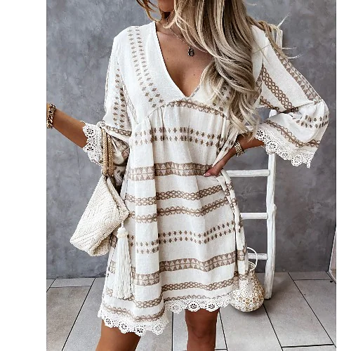 Necydress Ashlie Bohemian Style Short Dress