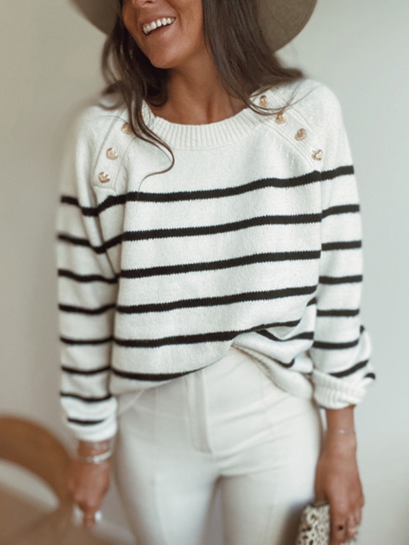 Necydress Tricia Stripe Pullover Sweater