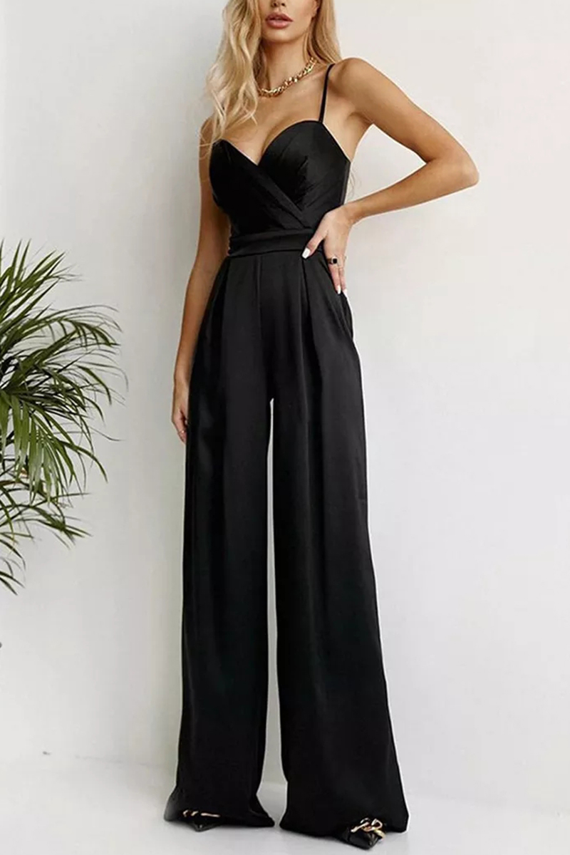 Necydress Danelle Suspender Waist-Skimming Straight Jumpsuit