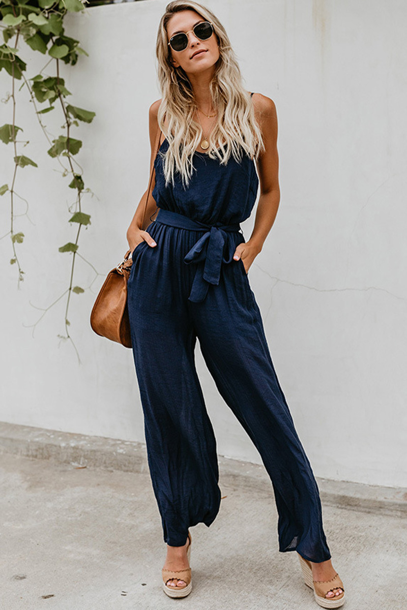 Necydress Eilidh Fashion Halter Wide Leg Undershirt Jumpsuit