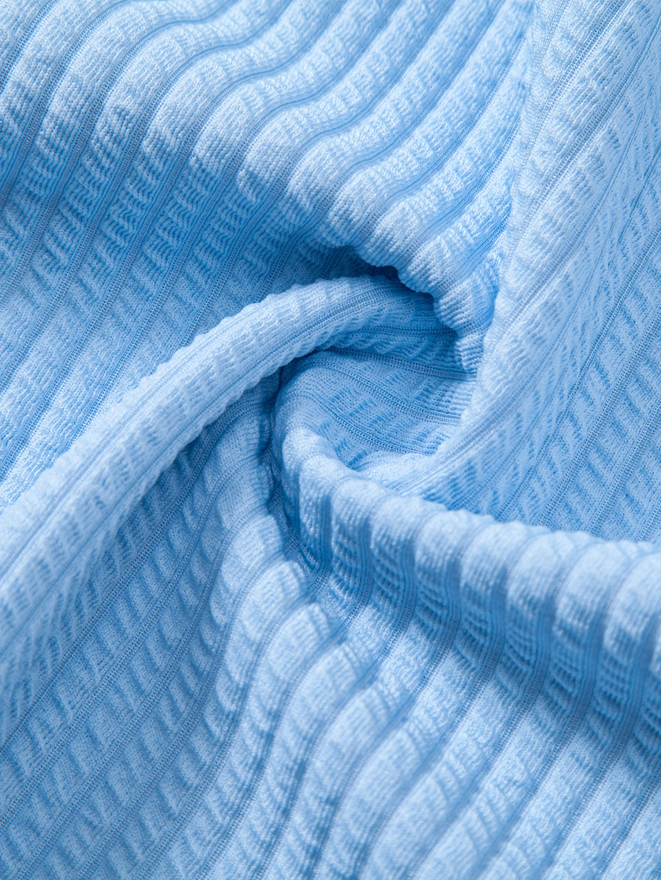 Men's Long Sleeve Muscle Fit Ribbed Button Up Striped Shirt