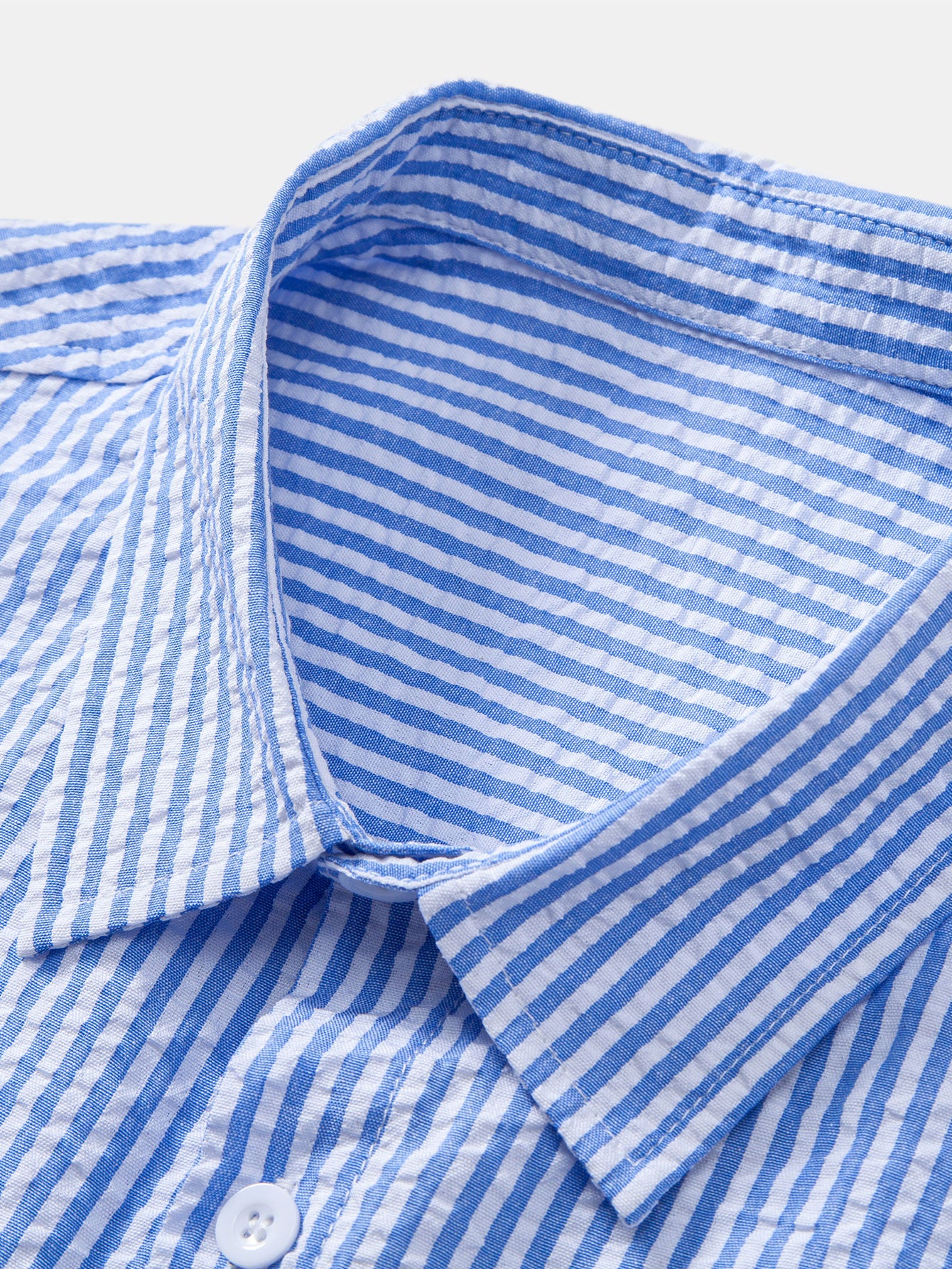 Seersucker Striped Button Up Shirt