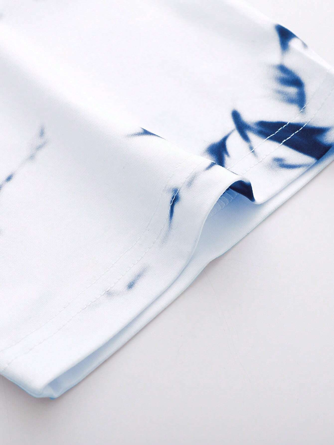 Men's Fashionable Tie Dye Printed Short Sleeve T-shirt