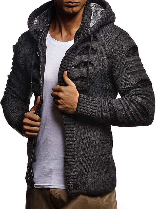Men's Fashionable Knitted Button Jacket