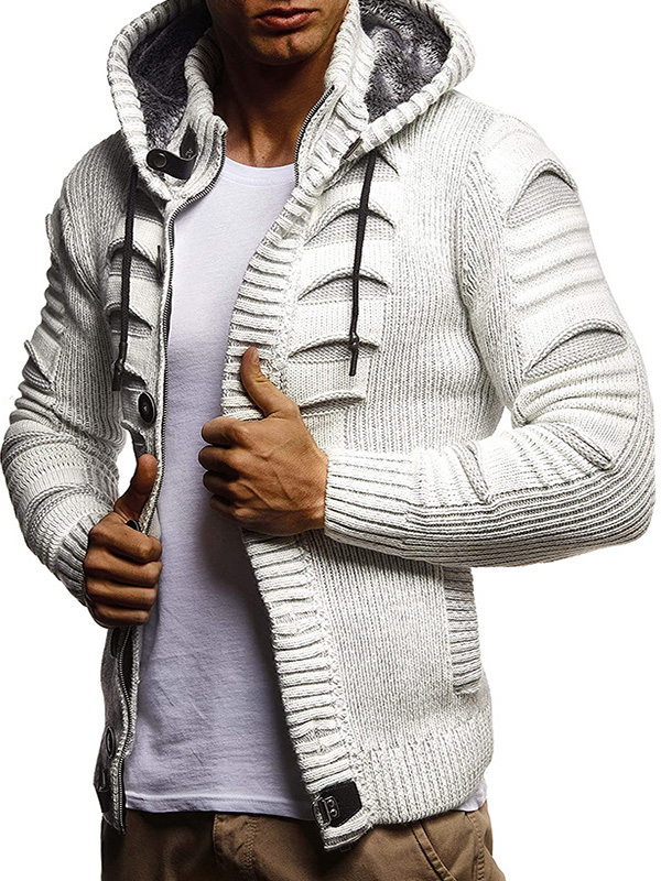Men's Fashionable Knitted Button Jacket