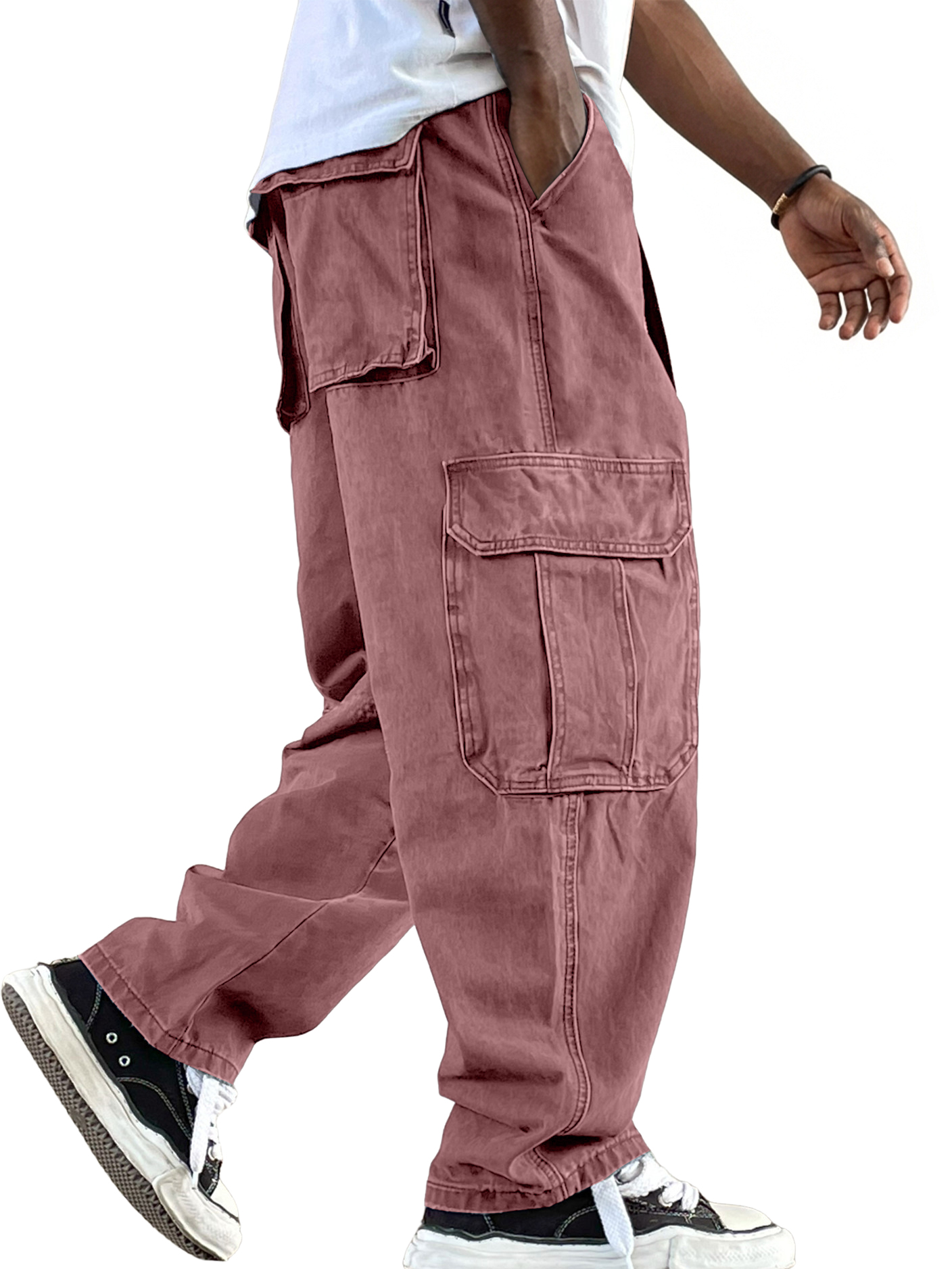 Men's Retro Workwear Multi-Pocket Trousers