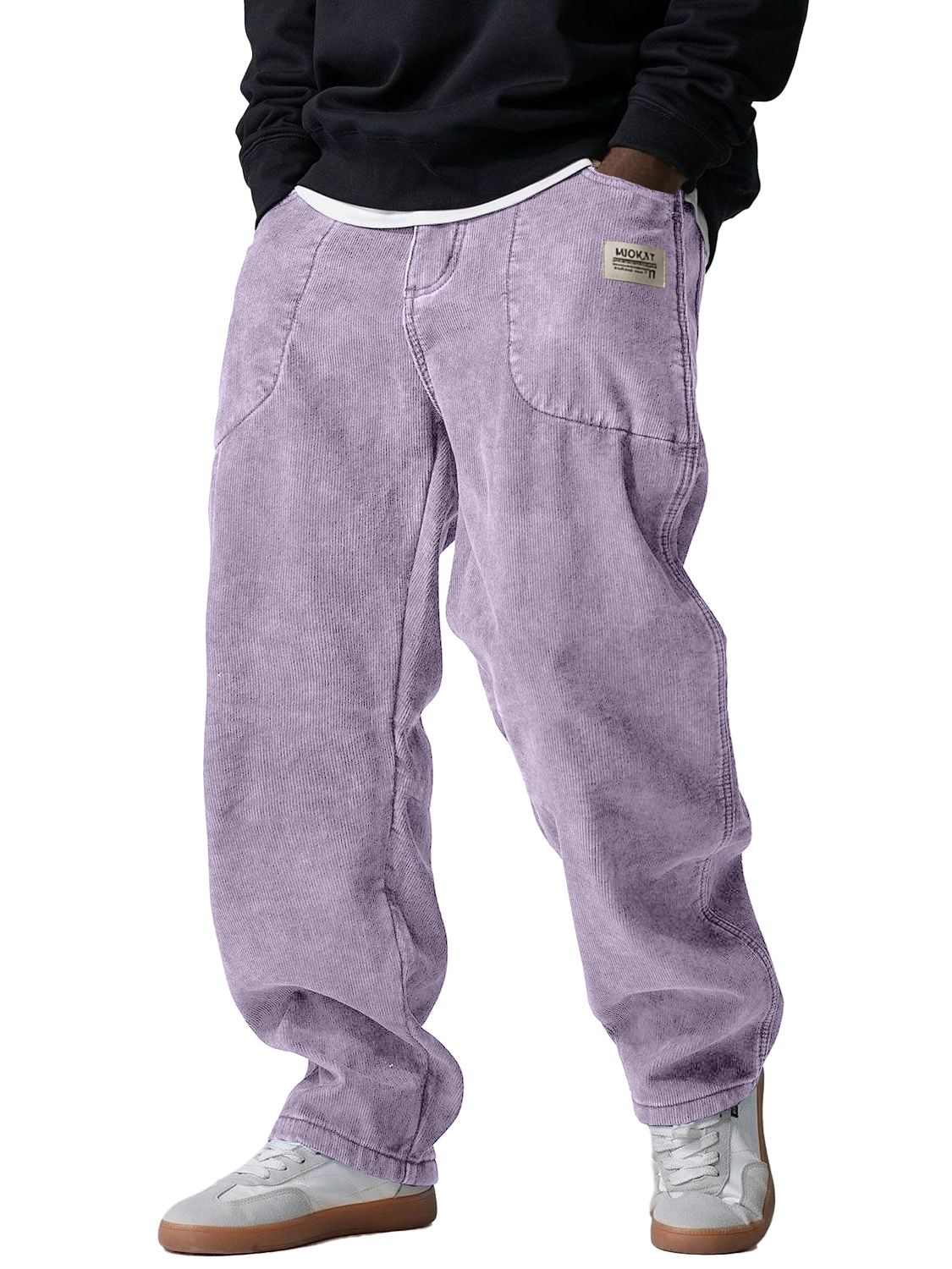 Men's Retro Simple Multi Pocket Workwear Corduroy Pants