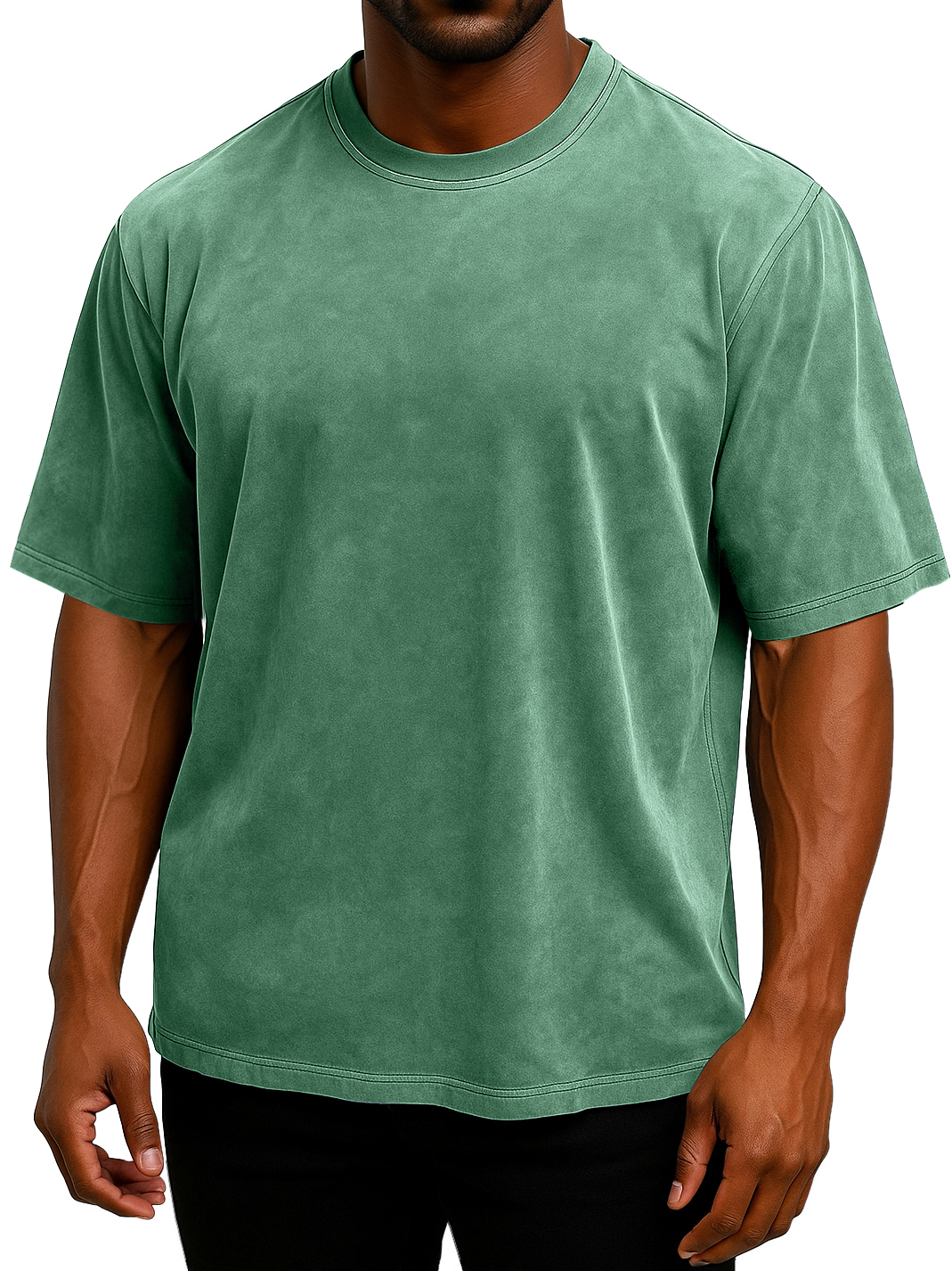 Men's 100% Cotton Vintage Washed And Distressed Daily Loose Casual Short-sleeved T-shirt