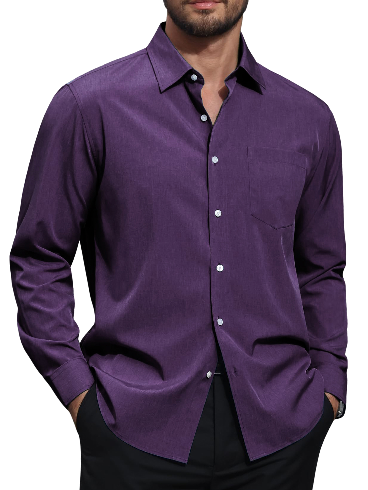 Men's Fashionable Linen Long Sleeve Shirt