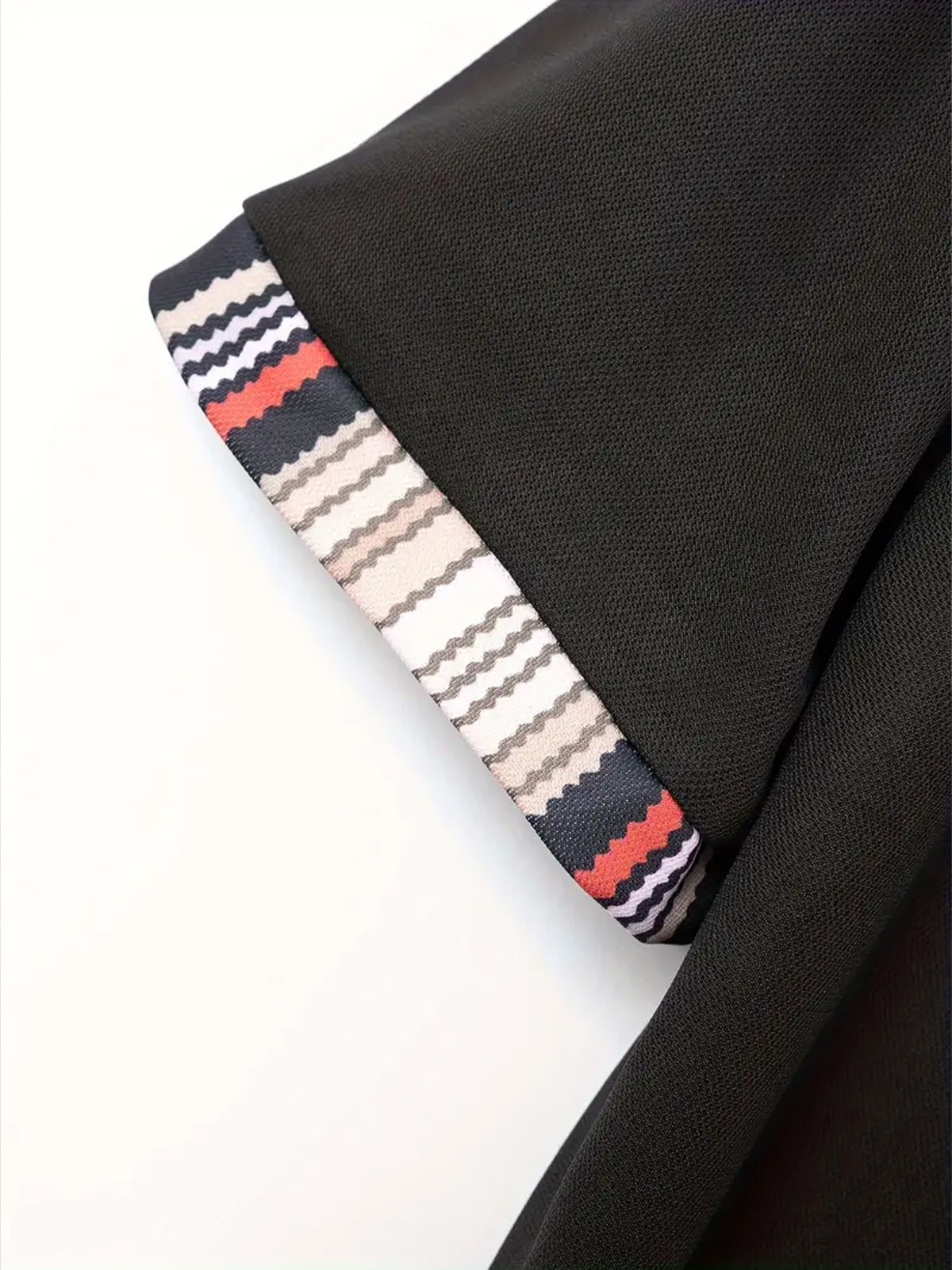 Men's Casual Fake Pocket Striped Color Block POLO Shirt