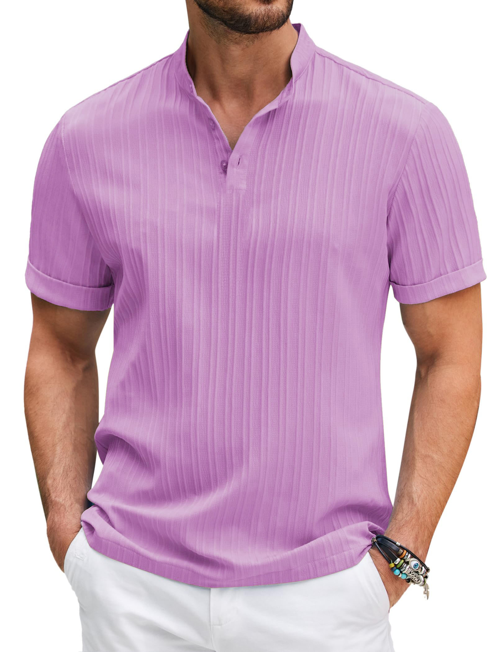 Men's Casual Fashion Striped Short Sleeve Tops