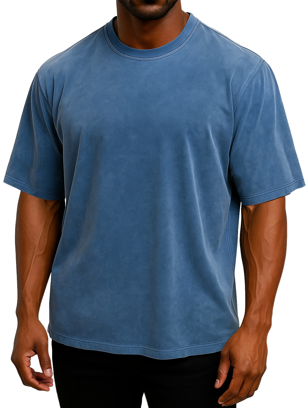 Men's 100% Cotton Vintage Washed And Distressed Daily Loose Casual Short-sleeved T-shirt