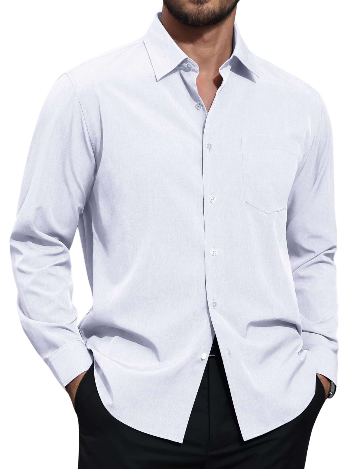 Men's Fashionable Linen Long Sleeve Shirt